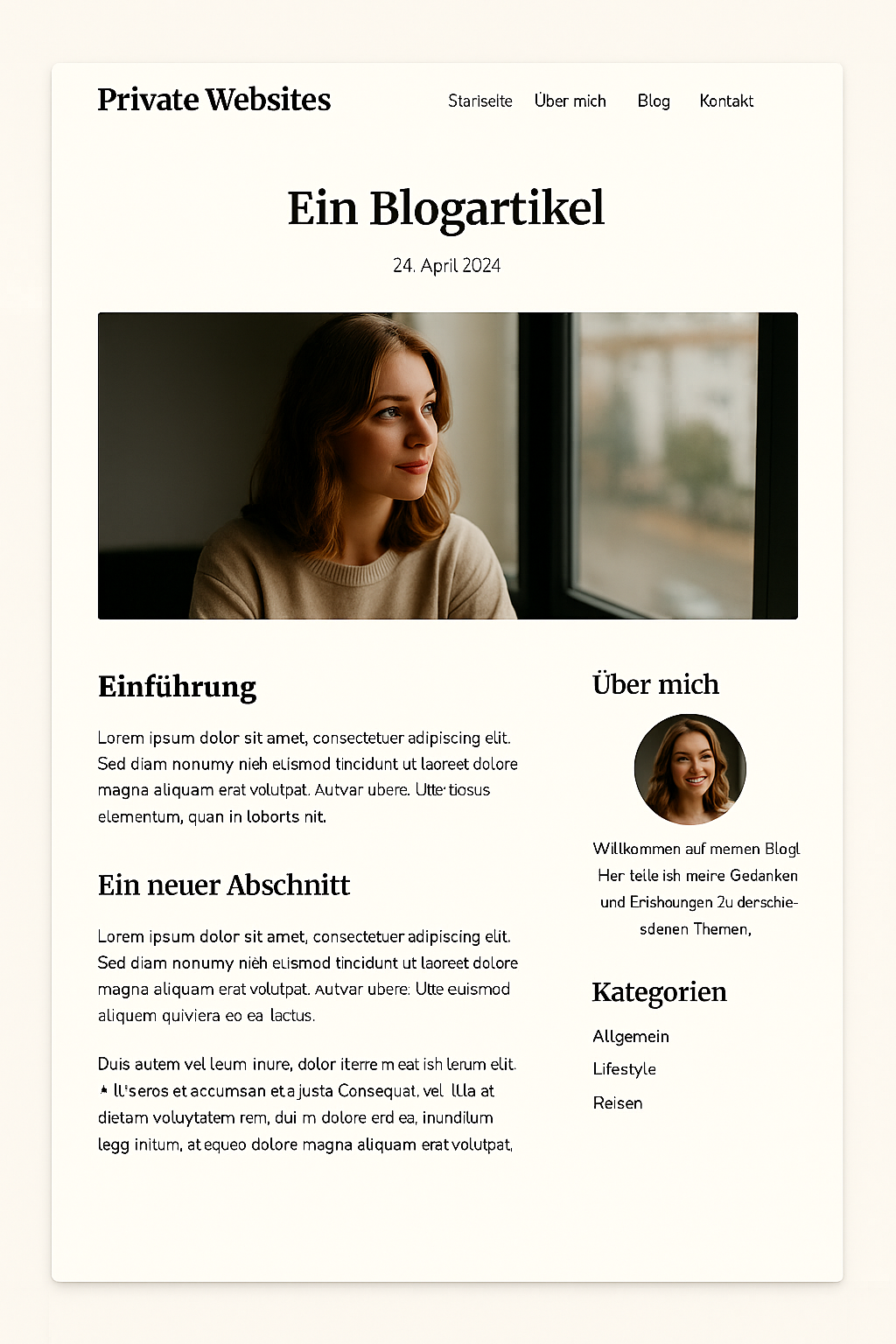 Private Webseiten Screenshot